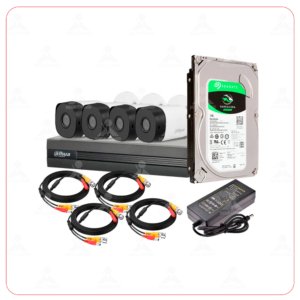 KIT CAMARA DAHUA 4CAMARAS 1080P + DVR 8CH AI + FUENTE + CABLES + HDD 1TB