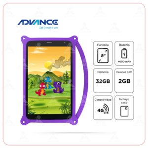 TABLET ADVANCE INTRO TR8050 8" 4G DINO /DUAL SIM/ 2GB/32GB COLOR MORADO