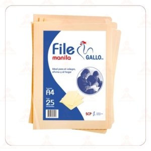 FOLDER DE MANILA GALLO A4 X 25 UND