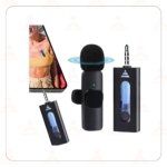 MINI MICROFONO INALAMBRICO K35 DUAL STEREO 3.5MM P/CELULAR Y EQUIPOS DE SONIDO