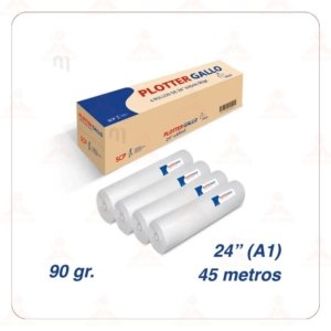 PAPEL PLOTTER BOND GALLO 90 G. 36" X 045 M. TUCO 2" X ROLLO