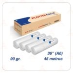 PAPEL PLOTTER BOND GALLO 90 G. 24" X 045 M. TUCO 2" X ROLLO