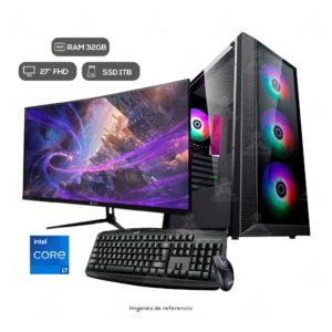 PC GAMER, CORE CI7-13700 LGA 1700 2.1GHZ, MONITOR TEROS 27" TE-2732S FHD 1920X1080 HDMI